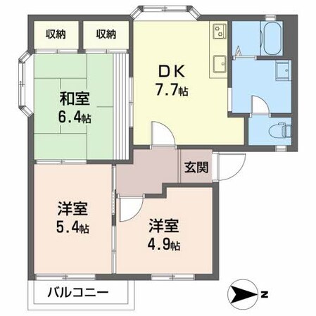 高茶屋駅 徒歩14分 1階の物件間取画像